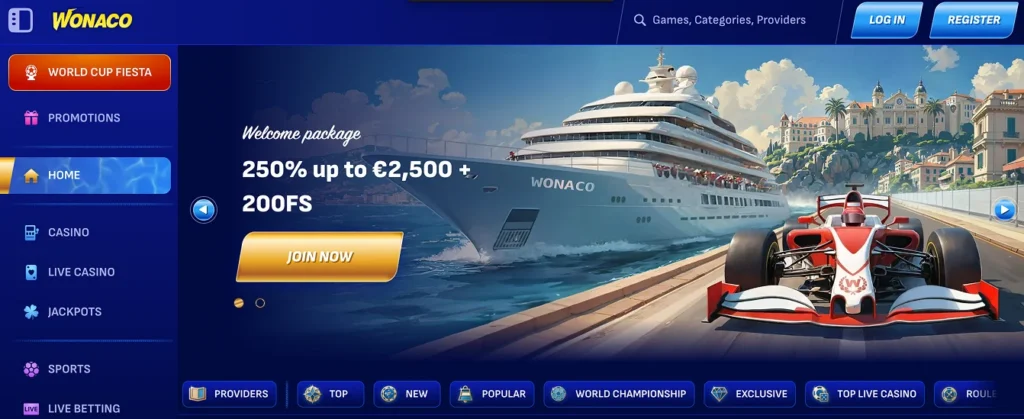 wonaco casino