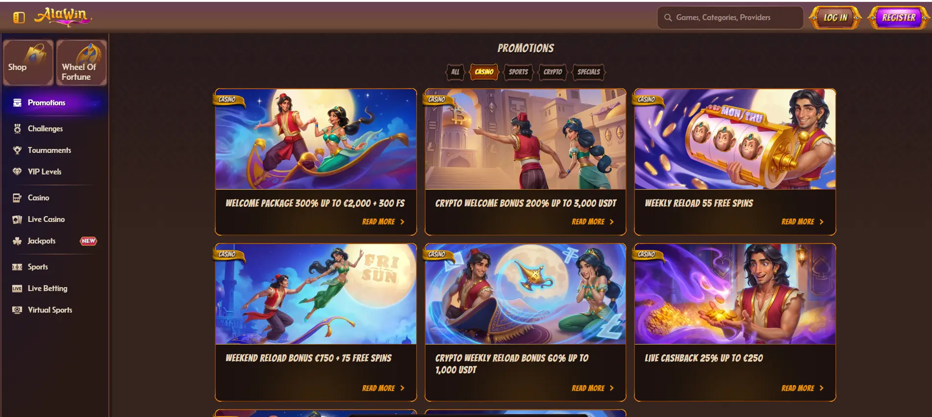 alawin casino bonusi